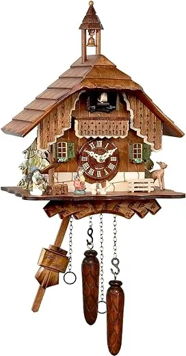 Alexander Taron Seasonal Decorative Collectible Engstler Battery Operated Cuckoo Clock Full Size 12 H x 9.25 W x 6 D