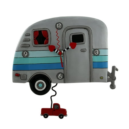 Allen Designs Happy Campers Whimsical Pedulum Wall Clock