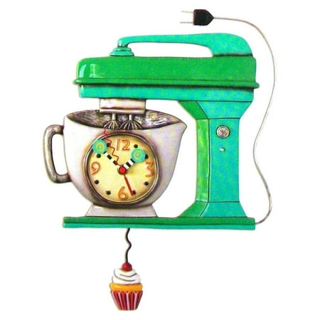 Allen Design Studios Vintage Mixer Green Mixer Kitchen Wall Clock