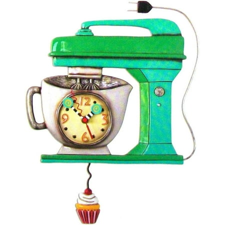 Allen Design Studios Vintage Mixer Green Mixer Kitchen Wall Clock