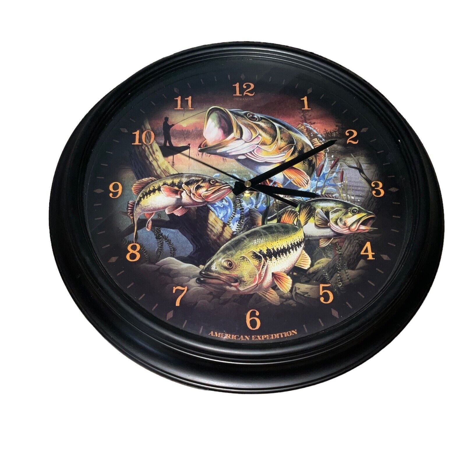 American Expedition Quartz Movement Wildlife Clock Whitetail Deer 16" Works