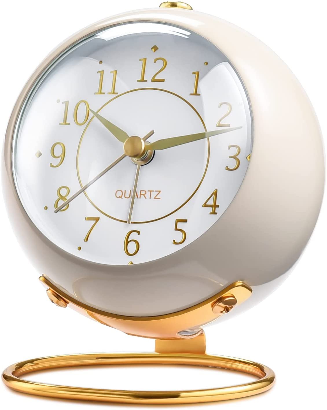 Analog Alarm Battery Backlight Desk Clocks Retro Cute Simple Design Small Night
