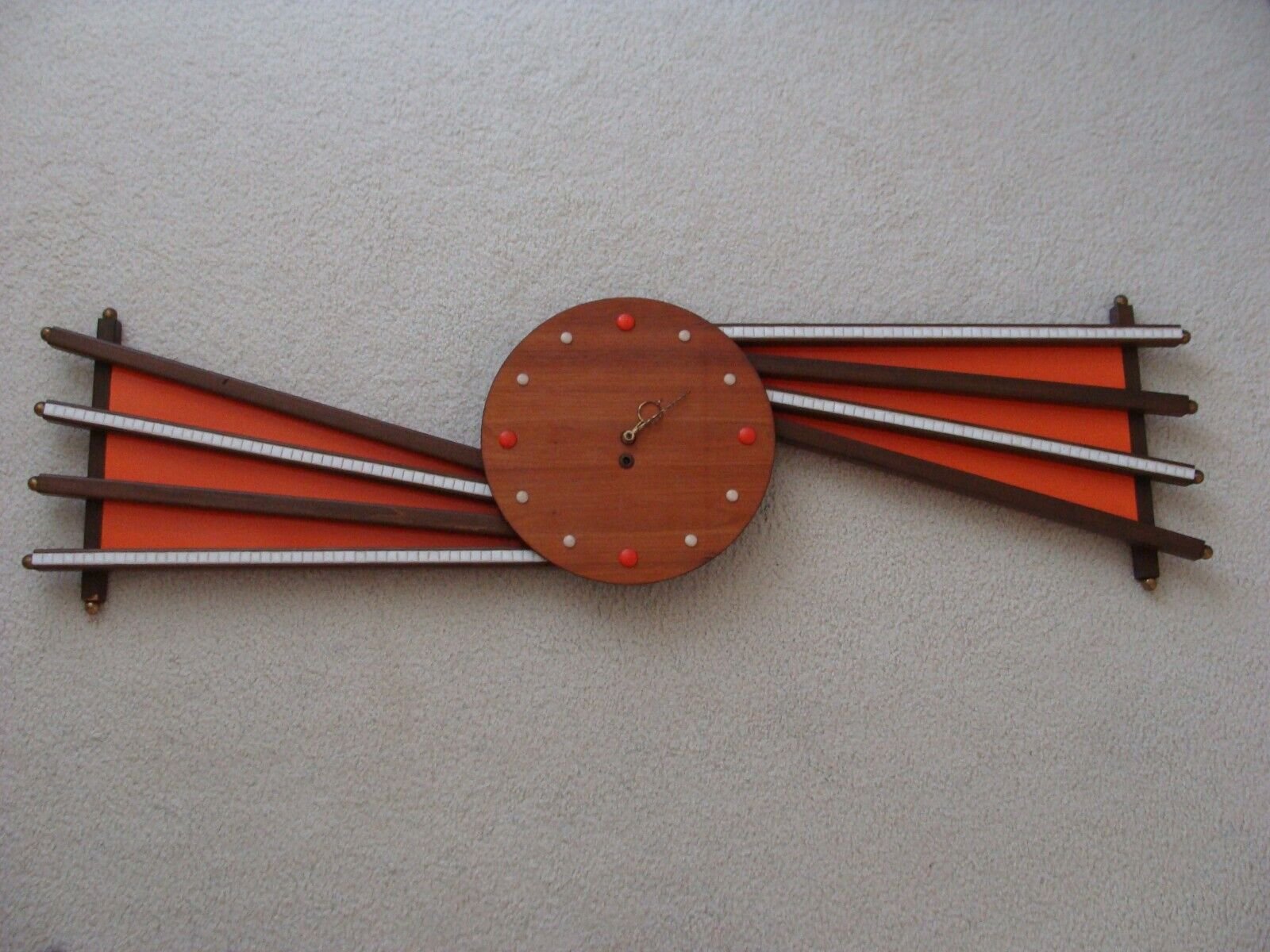 Antique pre-WW2 German wall clock ... 4 feet end-to-end, 12 inch face … READ ➜➜➜