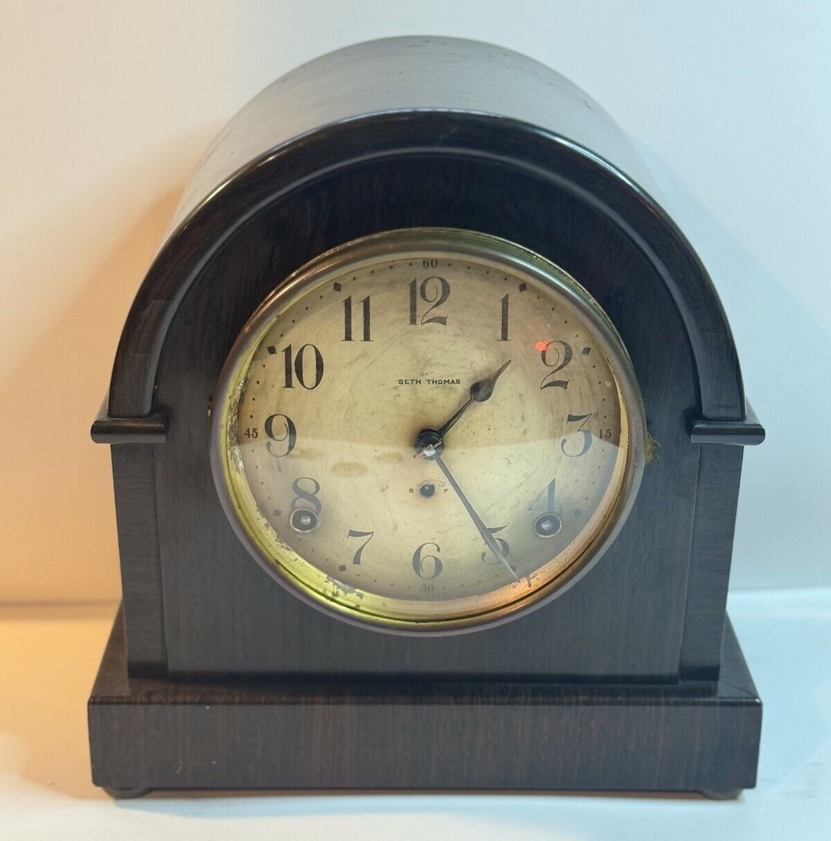 Antique Rival Seth Thomas Mantle clock Tested Working Key And Pendulum Included