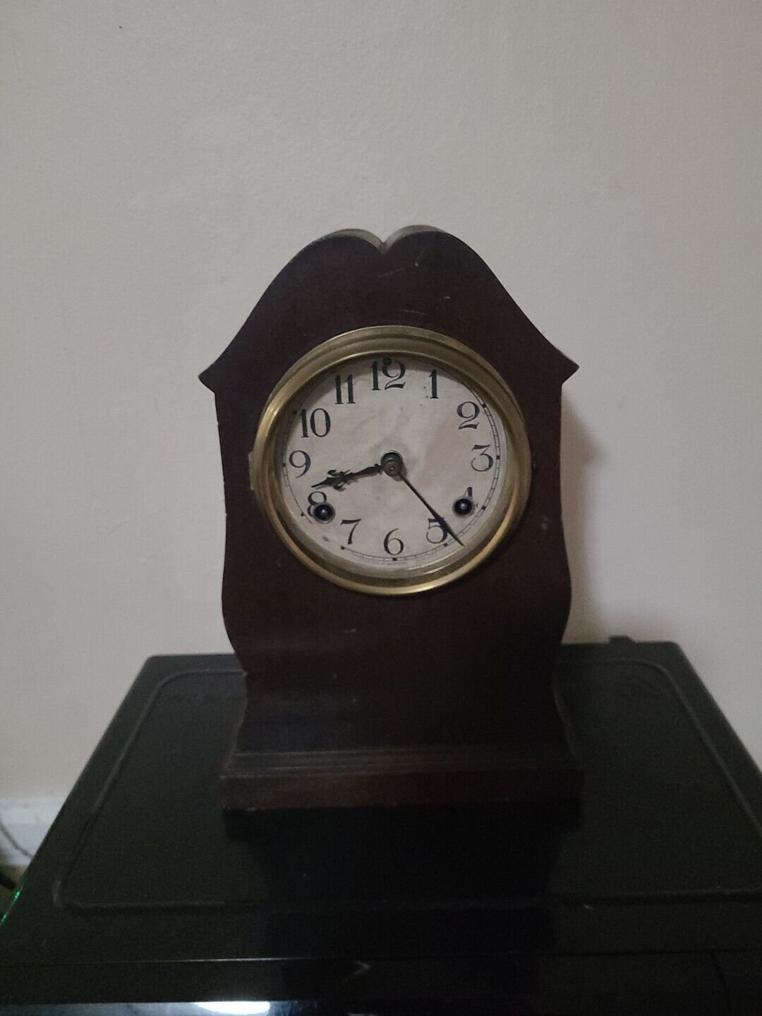 Antique Waterbury Chiming Mantle Clock Works works And Chimes Still.