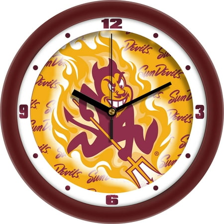 Arizona State Sun Devils 11.5'' Suntime Premium Glass Face Dimension Wall Clock