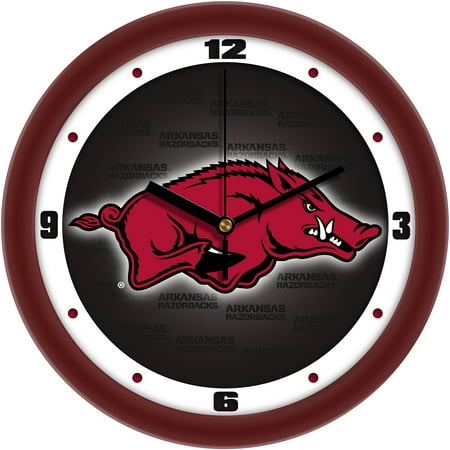 Arkansas Razorbacks 11.5'' Suntime Premium Glass Face Dimension Wall Clock