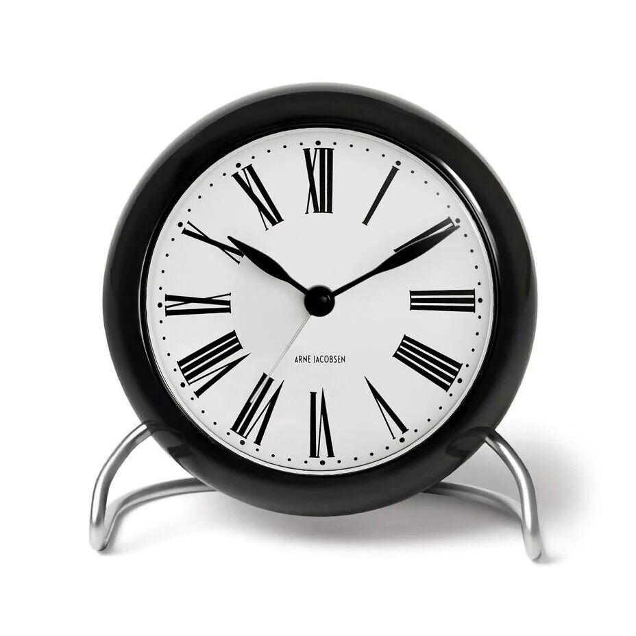 Arne Jacobsen Station Alarm Clock 4.3" LED Light Snooze Function Quartz
