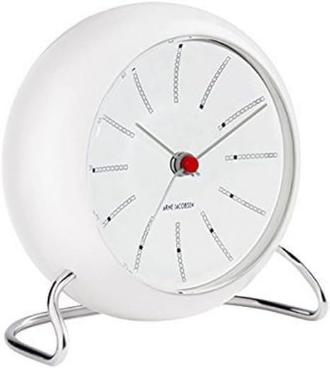 Arne Jacobsen Table Clock Banker in White