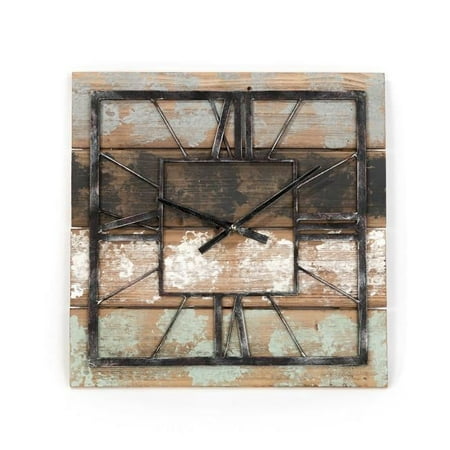 Aspire 8217 20 x 20 x 1.5 in. Weston Square Wall Clock, Multi Color