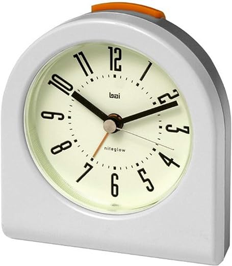 BAI Designer Pick-Me-Up Alarm Clock, White