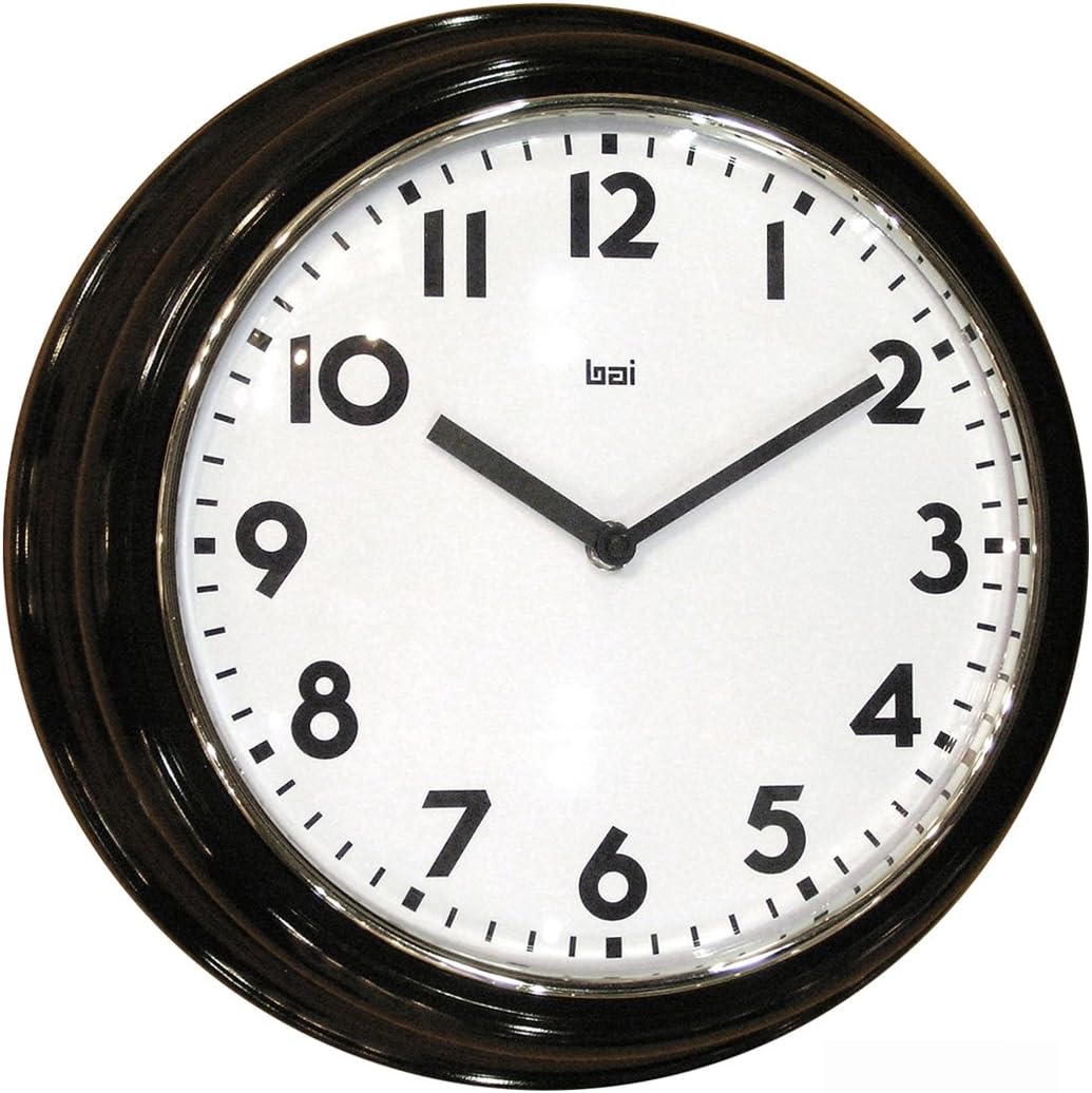 Bai School Wall Clock, Black