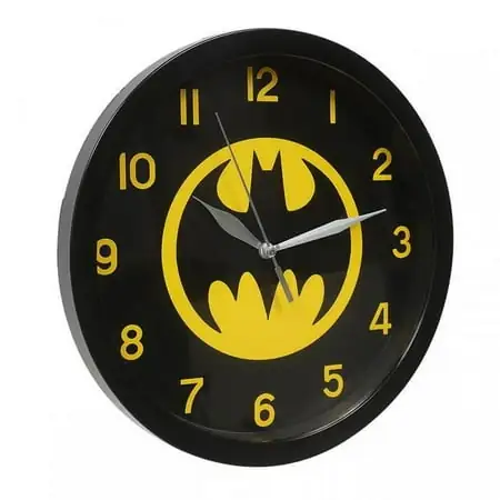 Batman Batman Black on Yellow Symbol Wall Clock