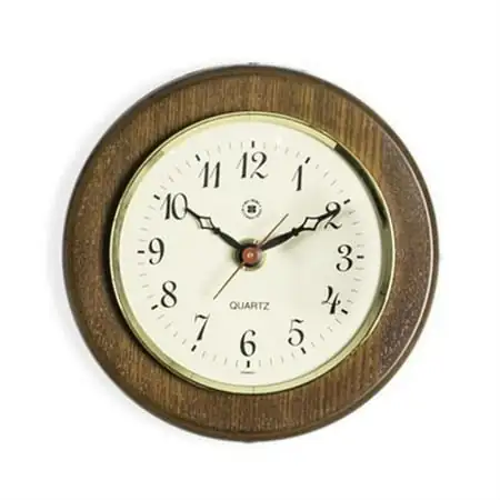 Bey-Berk International Brass Clock on Cherry Wood - Tarnish Proof