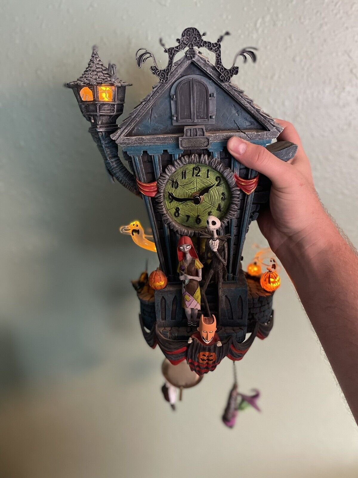 Bradford Exchange Disney Nightmare Before Christmas Cuckoo Wall Clock Jack Sally