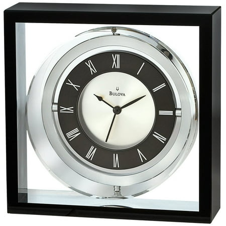 Bulova Executive Orion Tabletop Clock Black - B9860