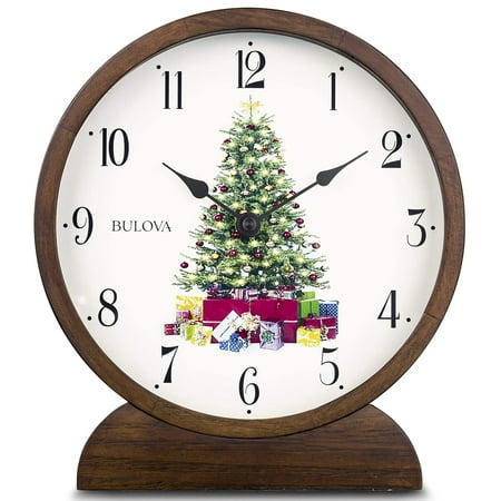 Bulova Holiday Sounds Hardwood Case Chiming Mantel Clock B1866