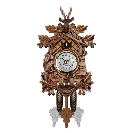 Candle Test on Time Feeder Timer Cuckoo Cuckoo Wall Clock Chime Alarm Clock Retro Clock Wooden Living Room Clock