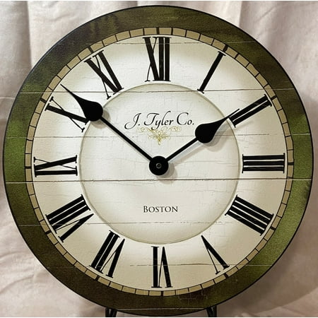 Carolina Green Wall Clock | Beautiful Color, Silent Mechanism, Made in USA