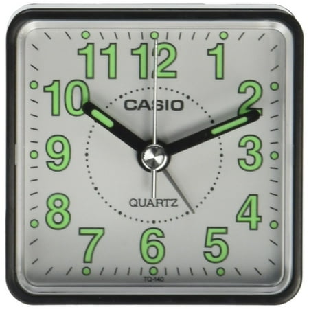 Casio - Tq-140-1Bef - Alarm Clock - Quartz - Analogue - Alarm - Black Leather Strap