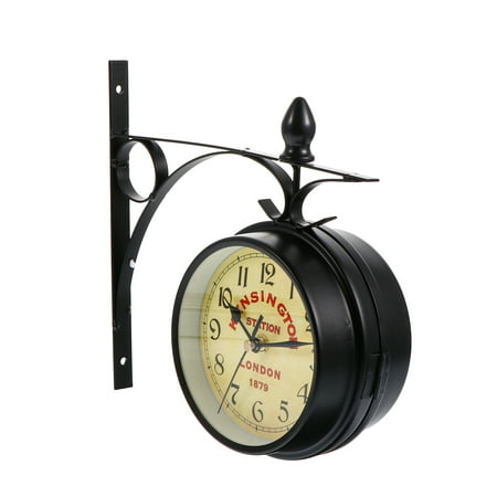 Clock Clocks Decor Vintage Retro Wall Wooden Pendant Iron