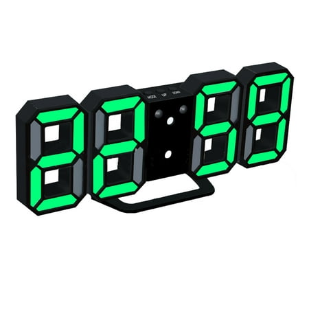 Clock Vintage Alarm Battery Operated Wall LED Digital