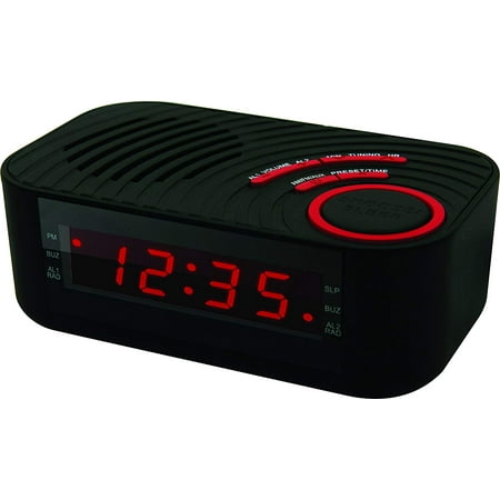 Coby Digital Alarm Clock with AM/FM Radio and Dual Alarm