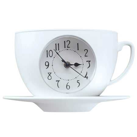 Coffee Cup Wall Clock, White