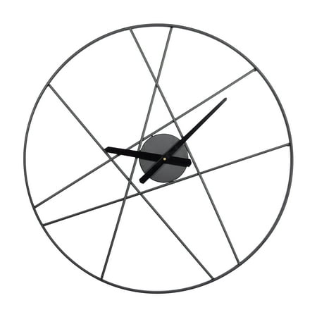 CosmoLiving by Cosmopolitan 24 Black Metal Open Frame Round Wall Clock