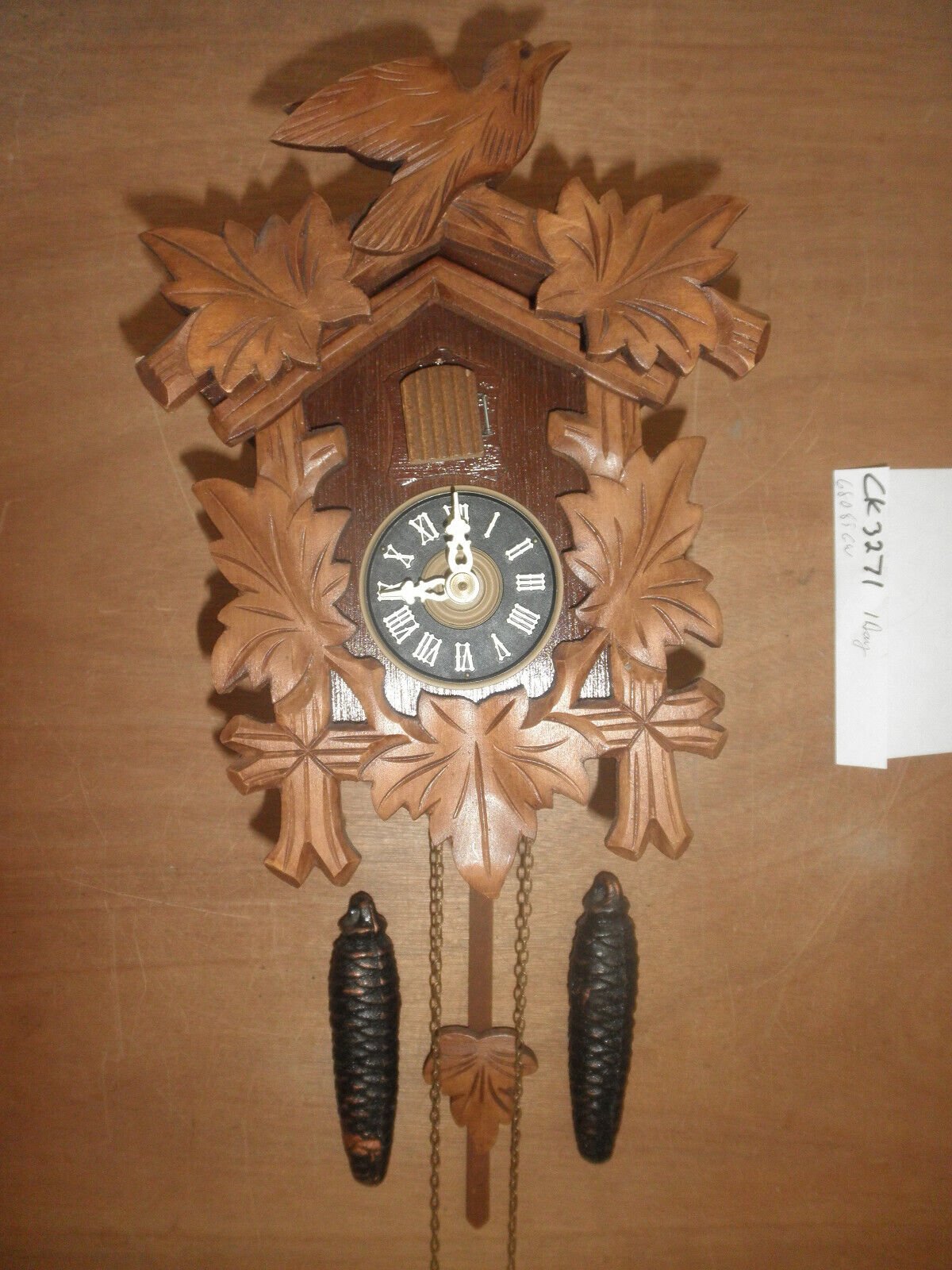 Cuckoo Clock German Black Forest working 1 Day CK3271