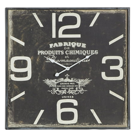 DecMode 23 Black Wood Wall Clock