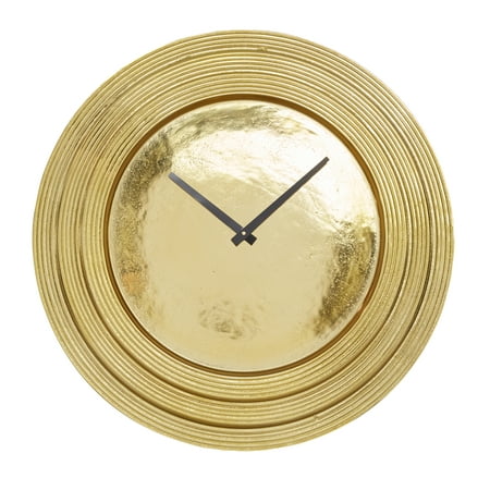 DecMode 24 Gold Aluminum Wall Clock