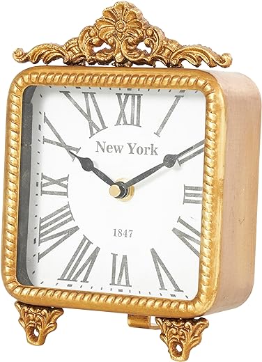 Deco 79 Metal Scroll Antique Style Clock, 6