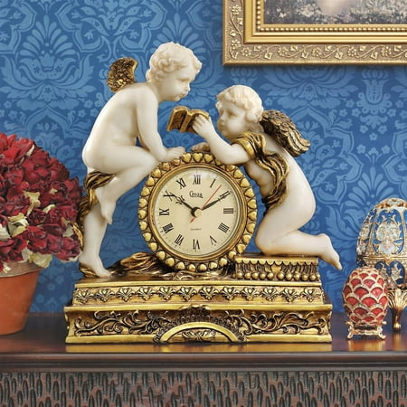 Design Toscano Chateau Carbonne Cherub Mantel Clock