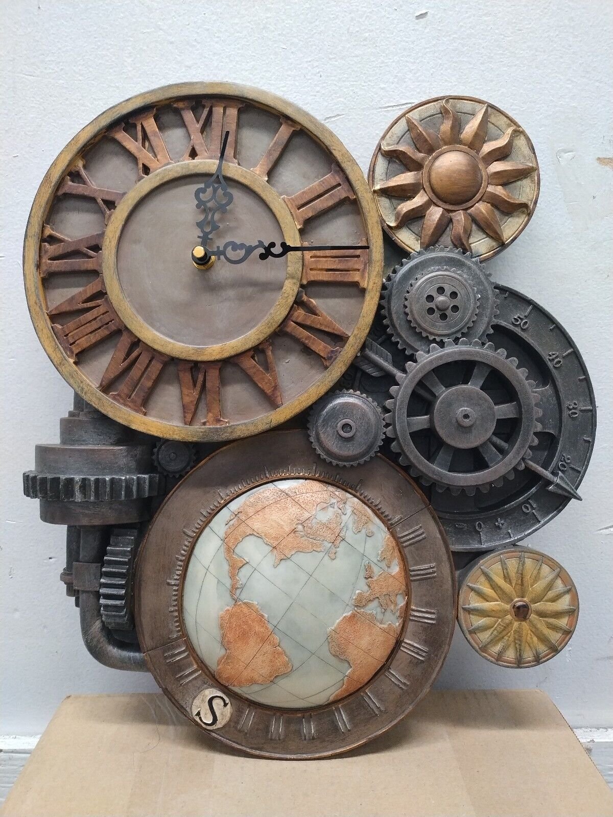 Design Toscano Gears of Time Steampunk/Industrial Inspired Wall Mount Clock