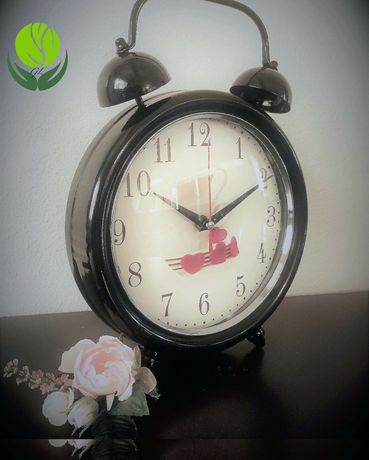 Desk Clock, Desk Clock,Vintage Metal Design Table Clock,