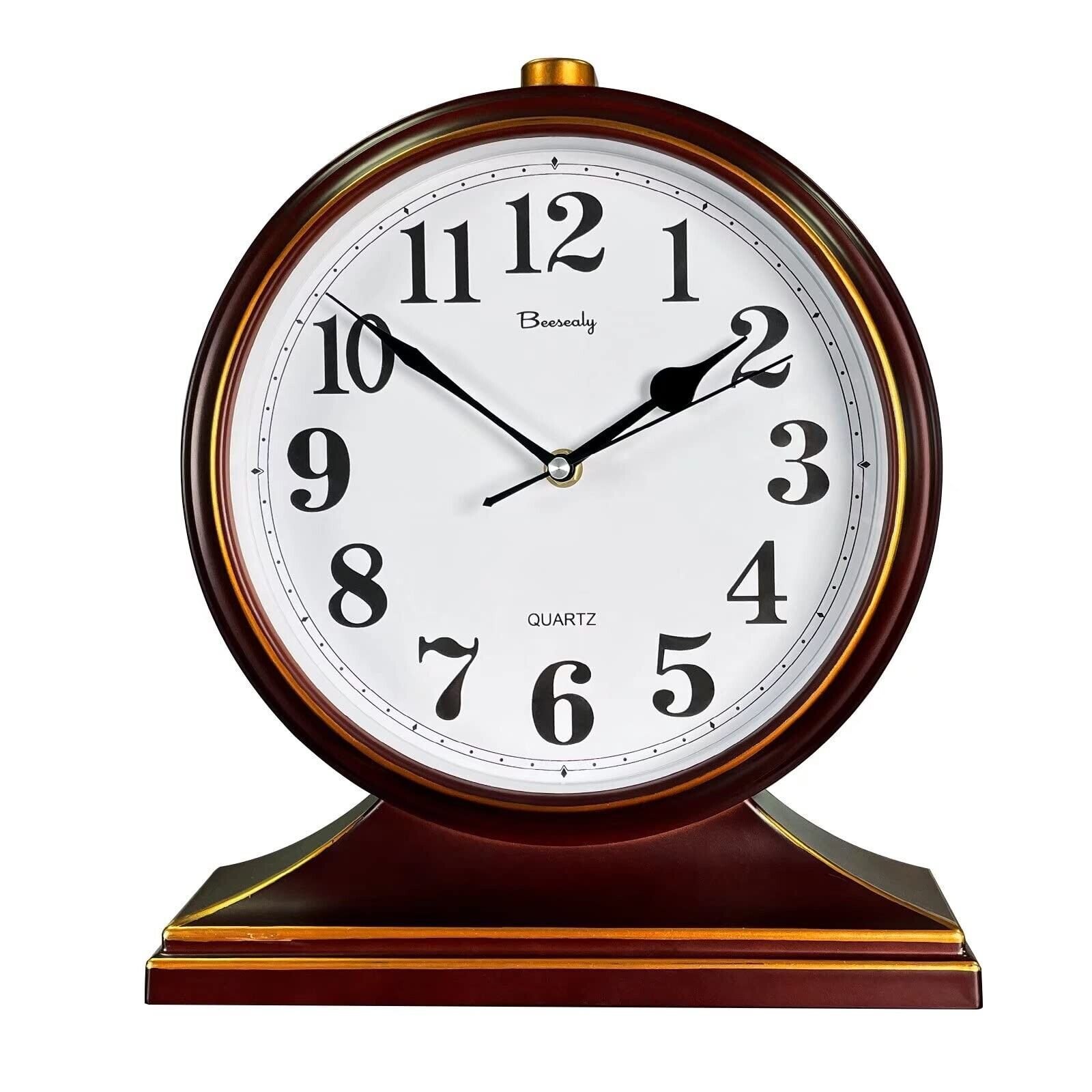 Desk Clocks for Table Decor,Retro Mantel Clock Battery Operated for Fireplace...