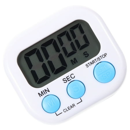 Digital Kitchen Timer Chronometer White Alarm Clock Clocks Office 1pcs