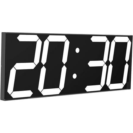 Digital Led Wall Clock, Super Large Wall Clock, 6 Inch (about cm) Digital, Remote Control Countdown/Countdown Timer Clock, Automatic Dimming, Large Calendar and Thermometer (Red)