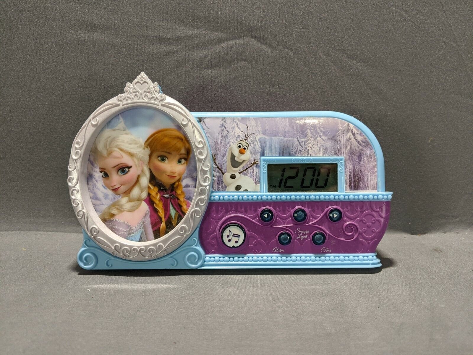 Disney Frozen Alarm Clock Elsa Anna And Olaf Night Music Let It Go Song T&W EUC