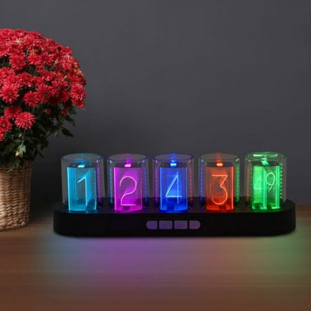 EleksTube RGB Nixie Tube Clock Glow Customized Dial Styles Display Gifts