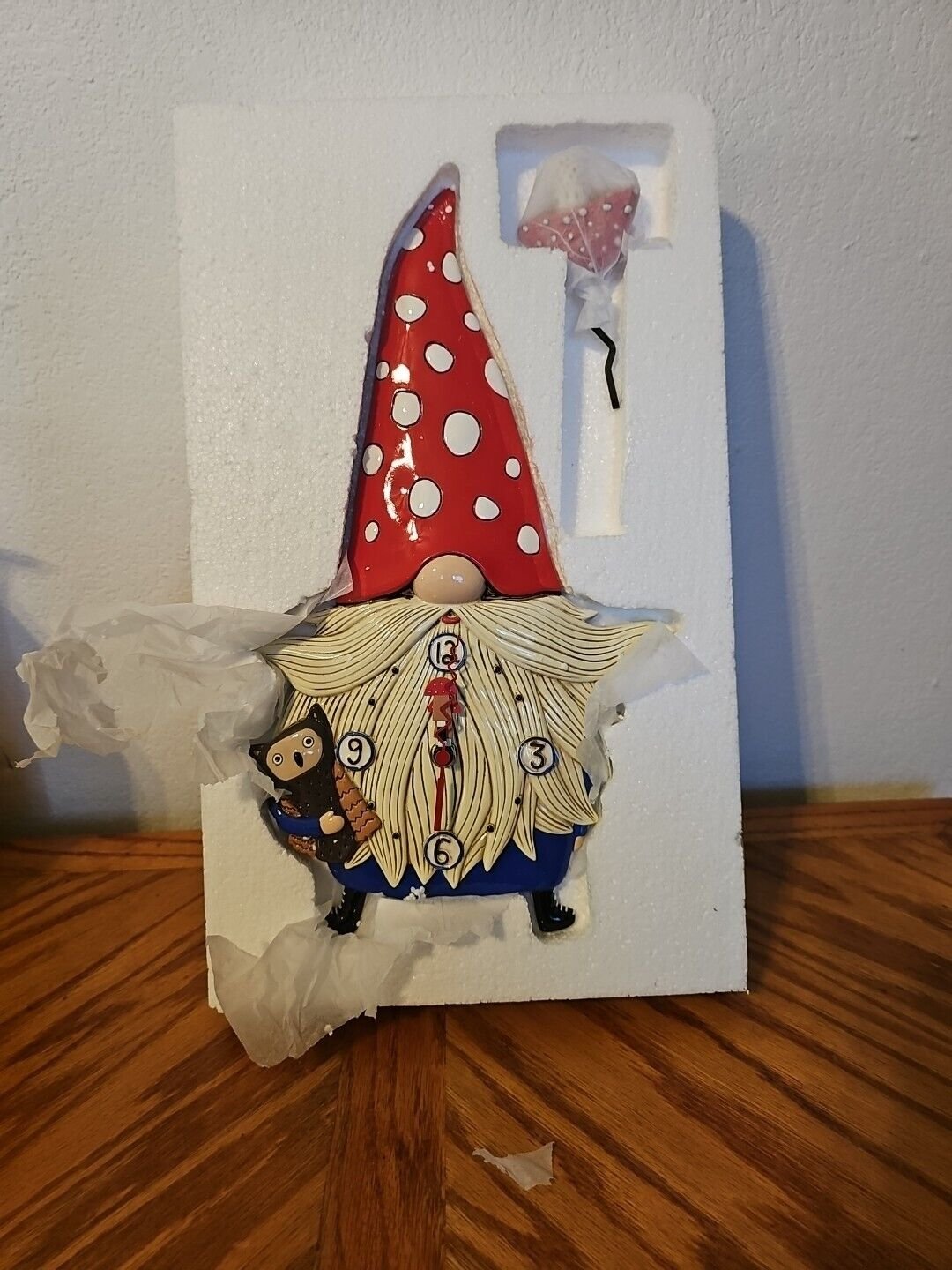 Enesco Allen Designs - Wren The Gnome Clock #6012445
