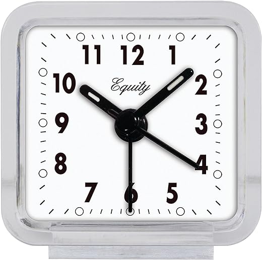 Equity 21038 Clear Analog Alarm Clock