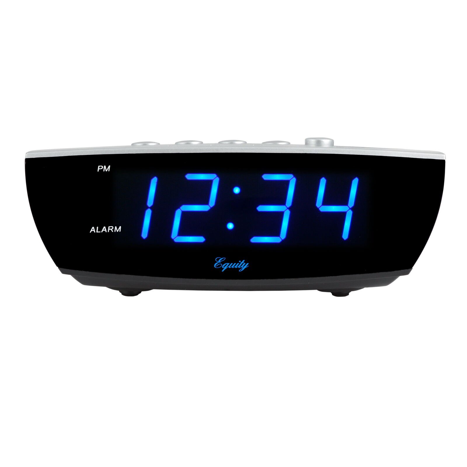 Equity by La Crosse Blue LED Digital Desktop Alarm Clock Blue