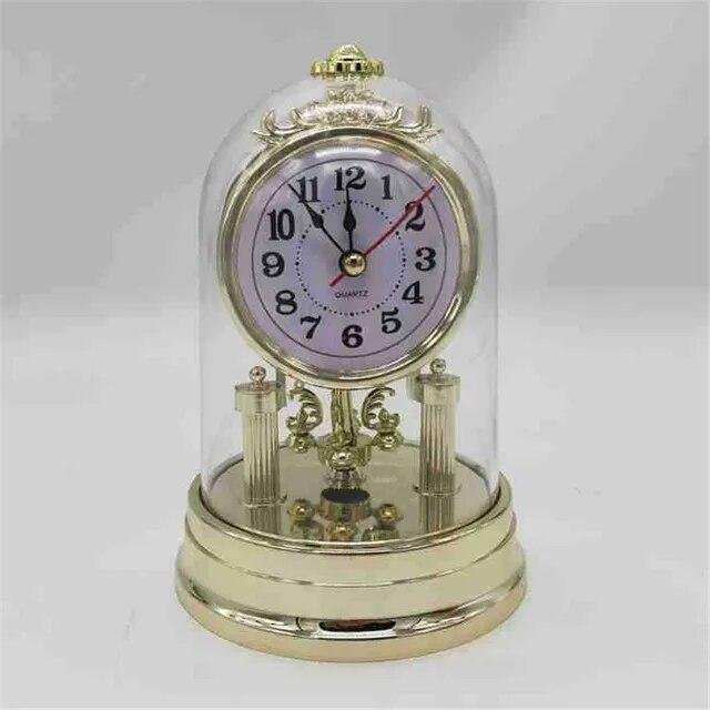 European Style Mute Clock Retro Alarm Clocks Stopwatch Table Clock for Living