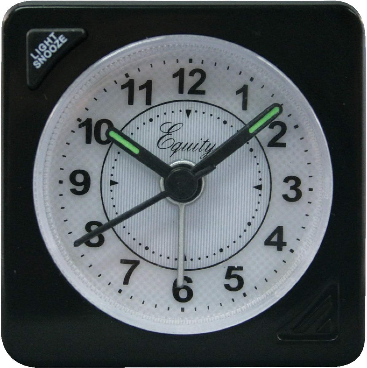 GENEVA/ADVANCE CLOCK 3076AT Quartz Cube Alarm Clock, Black