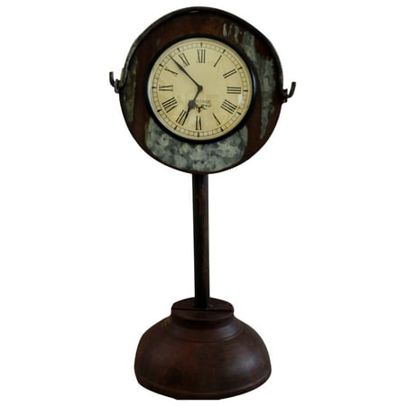 Hand Crafted Floor Clock made from Iron Bucket