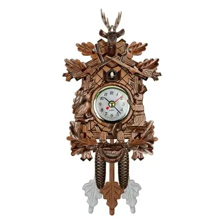 〖Hellobye〗Cuckoo Cuckoo Wall Clock Chime Alarm Clock Retro Clock Wooden Living Room Clock