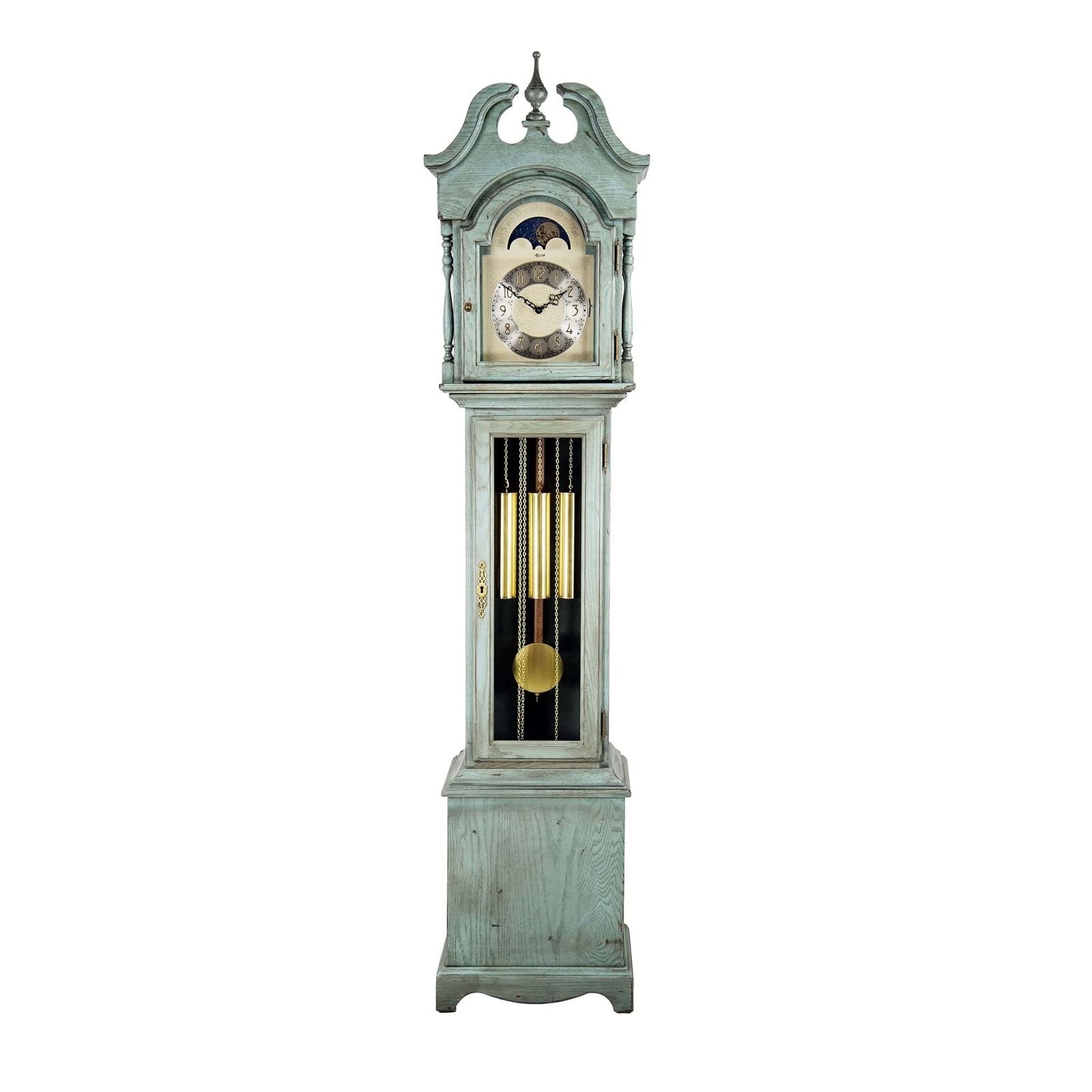 Hermle 010890LB0451 Alexandria Grandmother Clock - Antique Light Blue