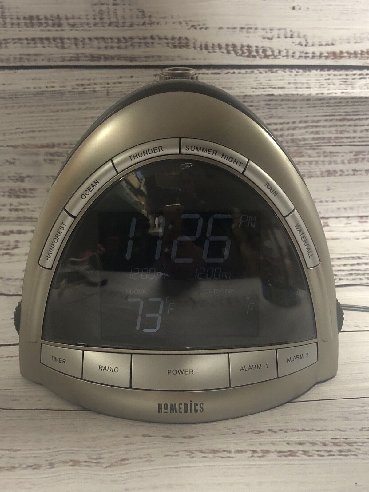 Homedics Alarm Clock Radio SoundSpa SS-5010 w/Sleep Sounds and Time Projection